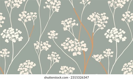 seamless background with babys breath flower 016