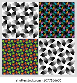 Seamless background backdrop wallpaper geometric color design modern texture vector vintage retro gift wrapping paper fabrics tiles wall decorations floor apron set collection circle stripes lines