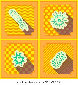 Seamless background with Bacteria for your design
