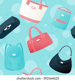 Seamless background with bags 
