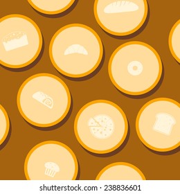 Seamless background with bakery