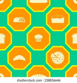 Seamless background with bakery