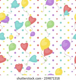 seamless background of balloons