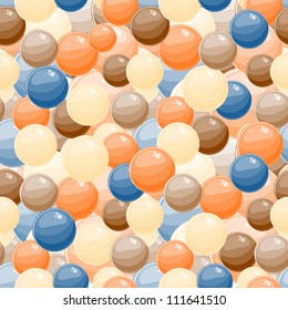 Seamless Background with Balls. Vector Pattern Illustration