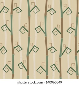 seamless background with bamboo branches