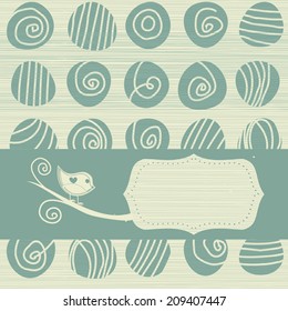 seamless background with banner and bird