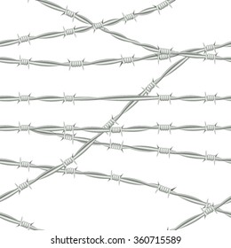 Seamless background barbed wire. Illustration