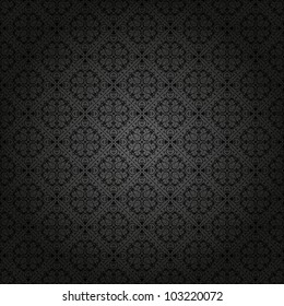 Seamless background baroque black