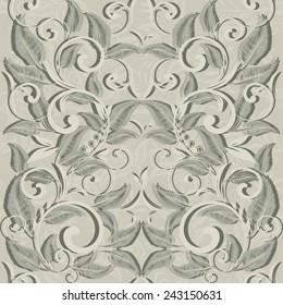 Seamless background in the baroque style 