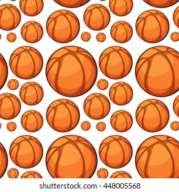 Seamless background with basketball illustration