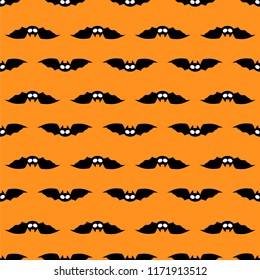 Seamless background with bats. Vector illustration.