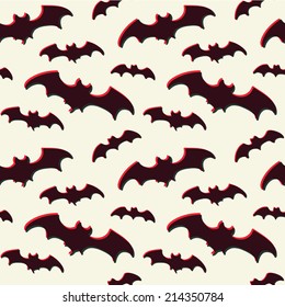 Seamless background with bats . Vector illustration. 