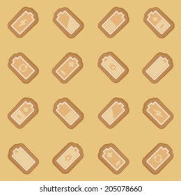 Seamless background with batteries