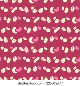 seamless background with beans and nuts