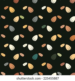 seamless background with beans and nuts