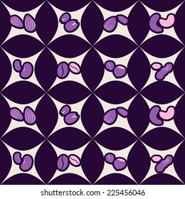 seamless background with beans and nuts
