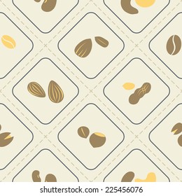 seamless background with beans and nuts