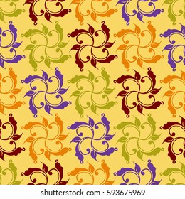 Seamless background with beautiful abstract figures