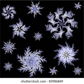 Seamless background with beautiful snowflakes.