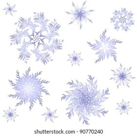 Seamless background with beautiful snowflakes.