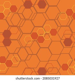 Seamless background bee honeycombs. Vector illustration