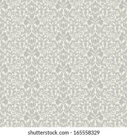 Seamless background with beige ornaments 