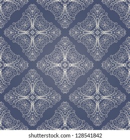 Seamless background with beige ornaments. EPS 10.