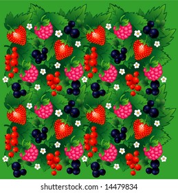 Seamless background with berries