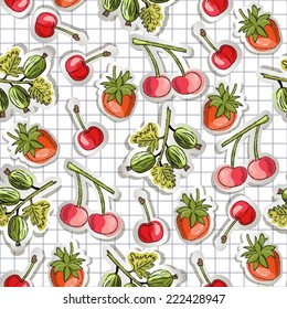 Seamless background with berries