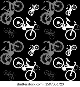 Seamless background of bicycle. Background vector illustration, wrapping, web, cards, background for design. 