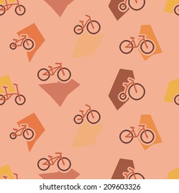 seamless background with bicycles