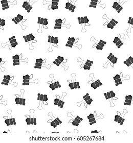 Seamless background of binder clips. Vector Illustration