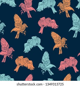 seamless background with birds
