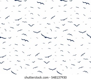 Seamless background with birds. 