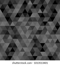 Seamless background with black and grey triangles. Abstract geometric pattern. Modern vector illustration.