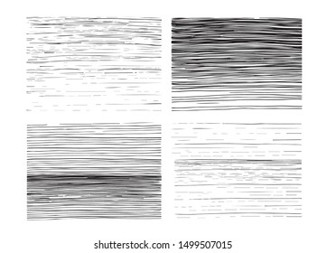 Seamless background with black hand drawn horizontal lines