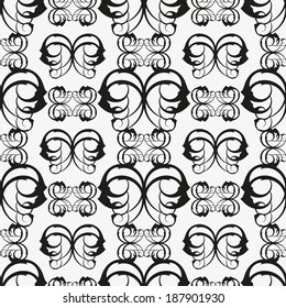 seamless background of  black pattern