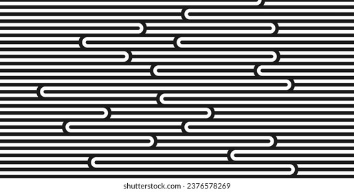 seamless background black pattern with ramen noodles. Vector