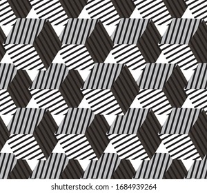 Seamless background with black segments(cube)