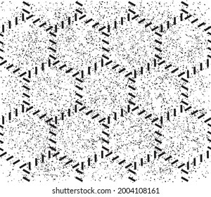 Seamless background with black stripes_hexagon_. Seamless vector illustration eps 10.