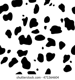 Seamless background black and white pattern Dalmatians. Natural textures dalmatian spots vector