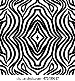 Seamless background of black and white zebra pattern. Zebra skin