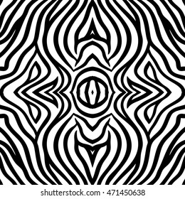 Seamless background of black and white zebra pattern. Zebra skin