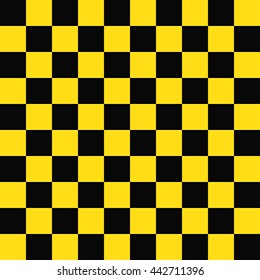 Seamless background of black and yellow squares.