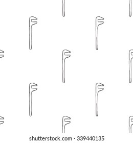 Seamless background with blacksmith tools, tools dark and white background. It can be used as a texture for textiles or packaging