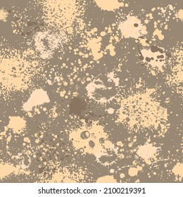 Nahtlose Farbflecken auf dem Hintergrund. Beige und braune Vektorgrafik