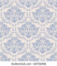 Seamless background of blue color in the style of baroque 