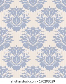 Seamless background of blue color in the style of baroque