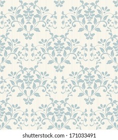 Seamless background of blue color in the style of baroque 
