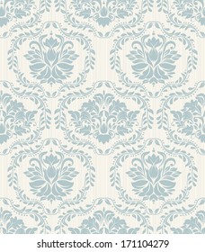 Seamless background of blue color in the style of baroque 